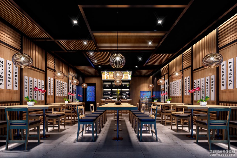 80平小型中式面館如何裝修設(shè)計(jì)？